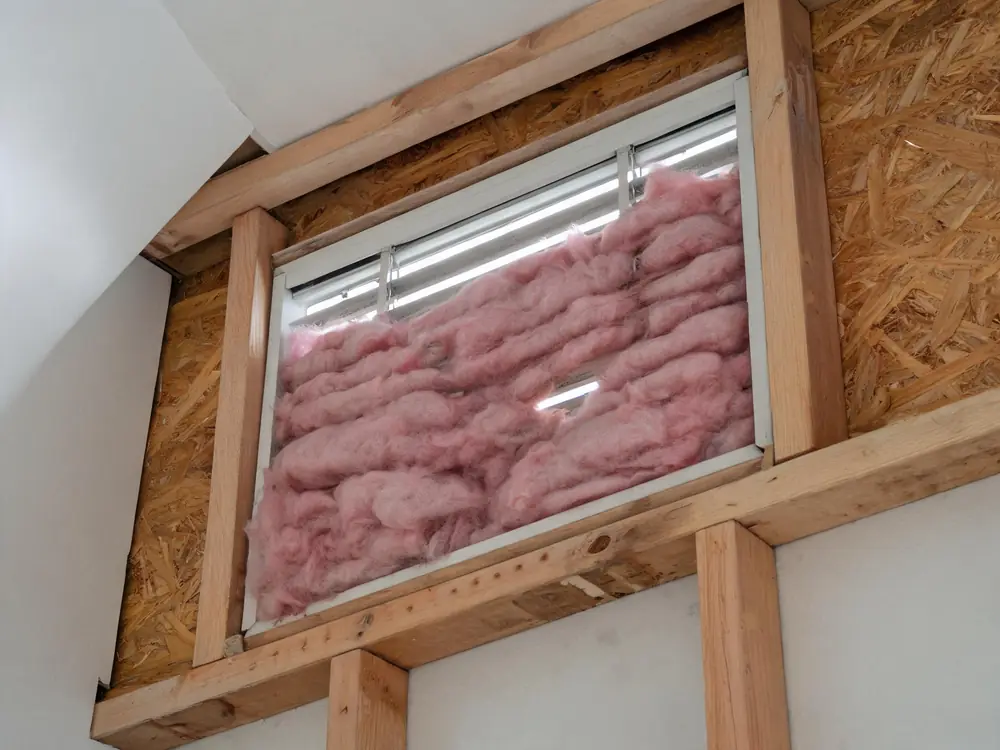 Attic soffit vent blocked by insulation at the eave
